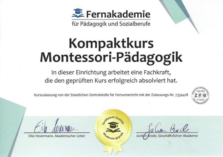 Maria Montessori - Dagmar Schlobach, Tagesmutter und Kindertagespflegekraft in Bietigheim-Bissingen