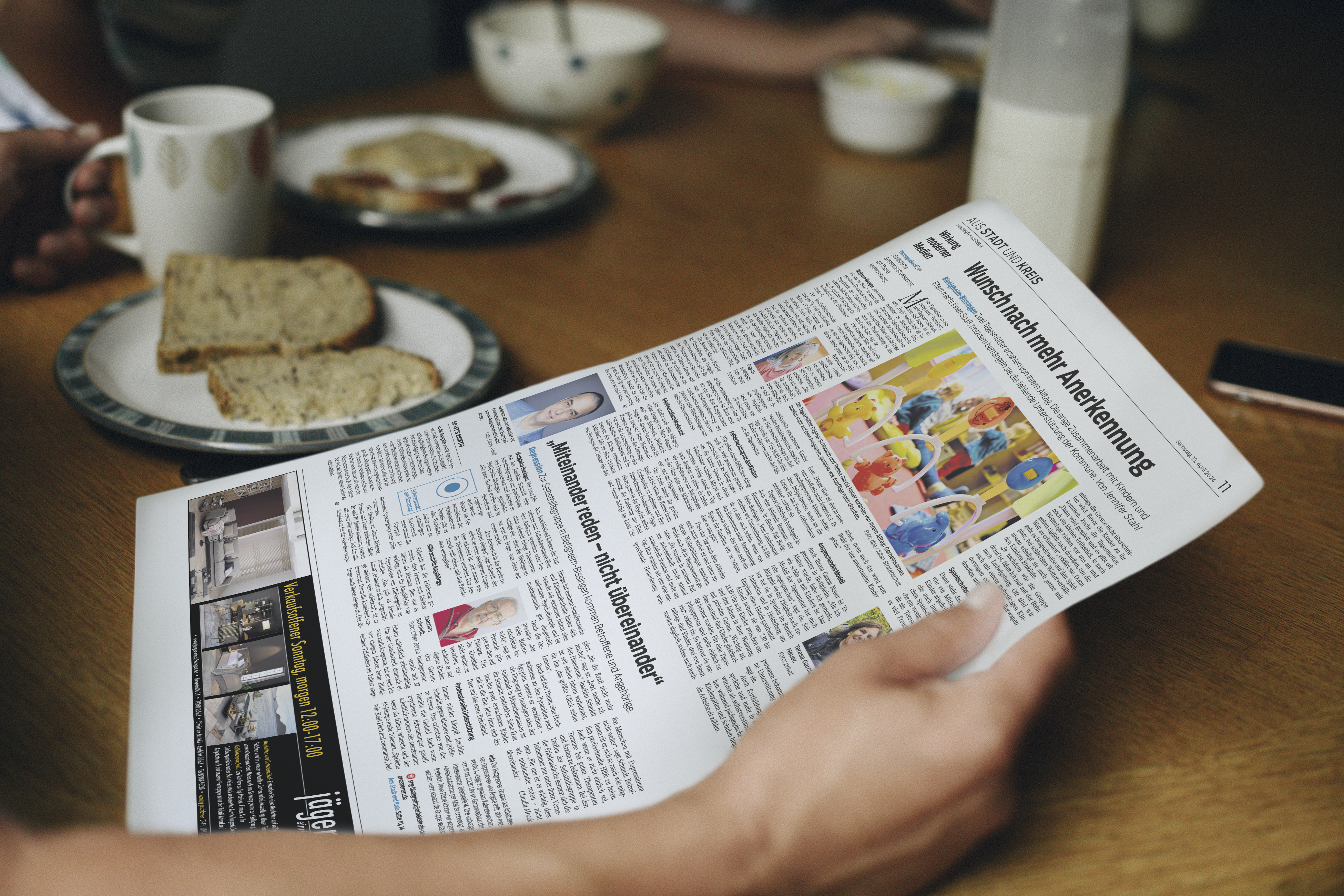 Dagmar Schlobach - Kindertagespflege - Artikel in der Bietigheimer Zeitung